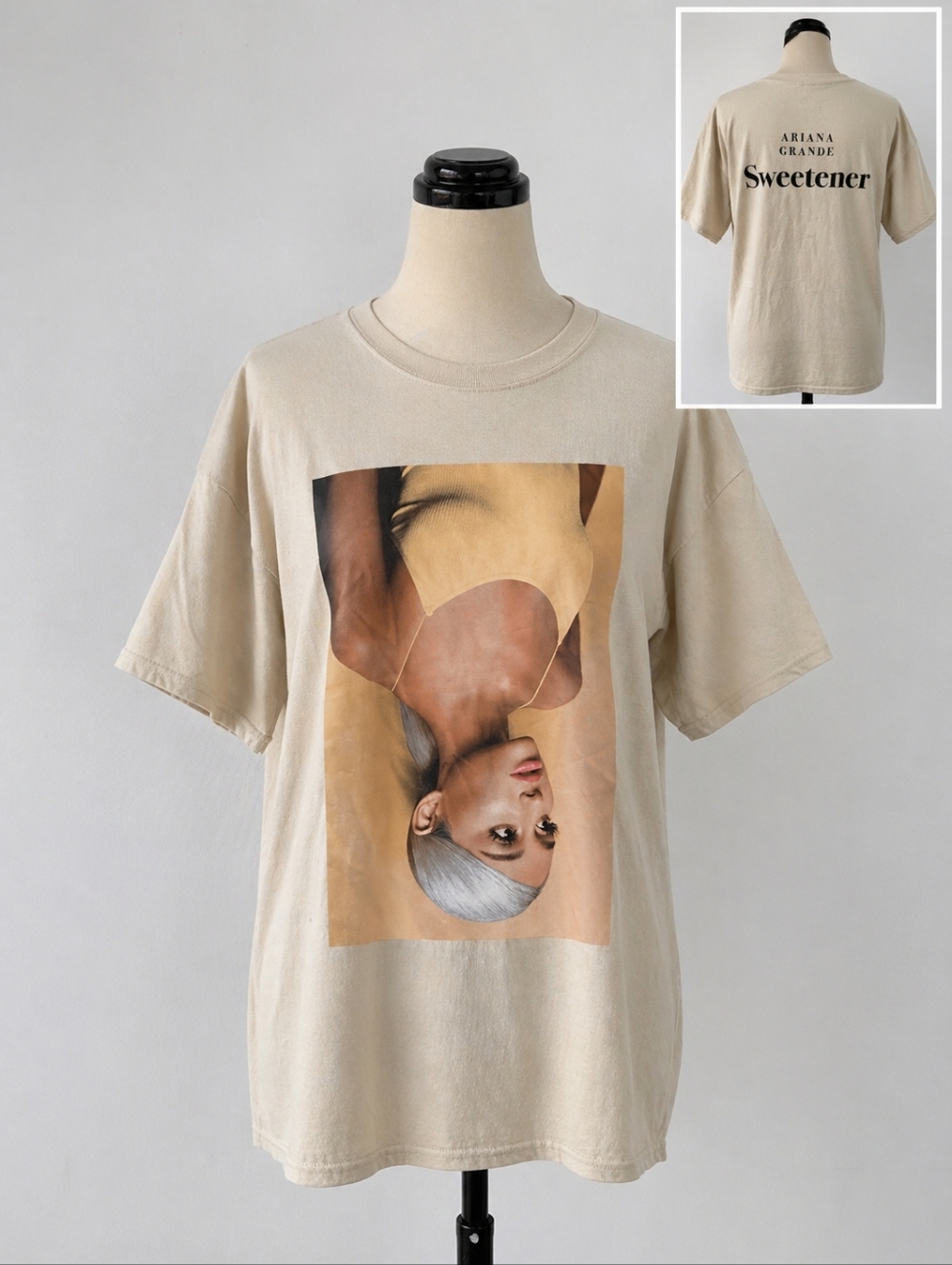 Ariana Grande Sweetener Tour T-Shirt XL NEW Beige Graphic